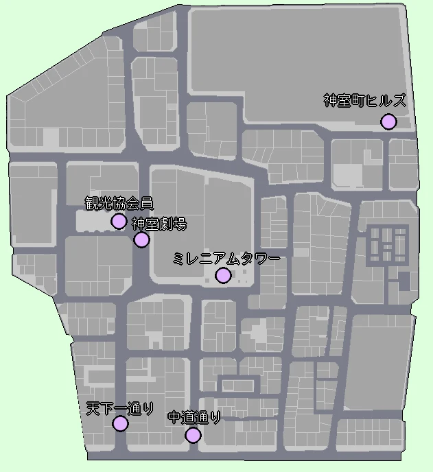 Tokyo — Kamurocho (Tourism rep: Theater Square) location map